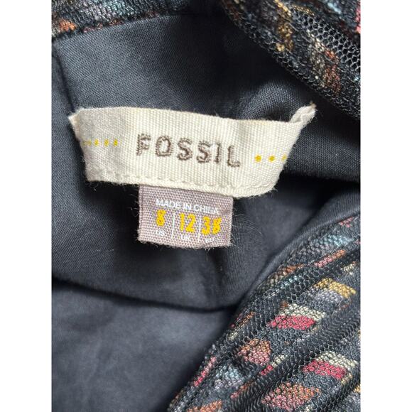 Fossil Dress Womens 8 Sleeveless Fit Flare Multicolor Geometric Dots Pattern - Picture 3 of 7